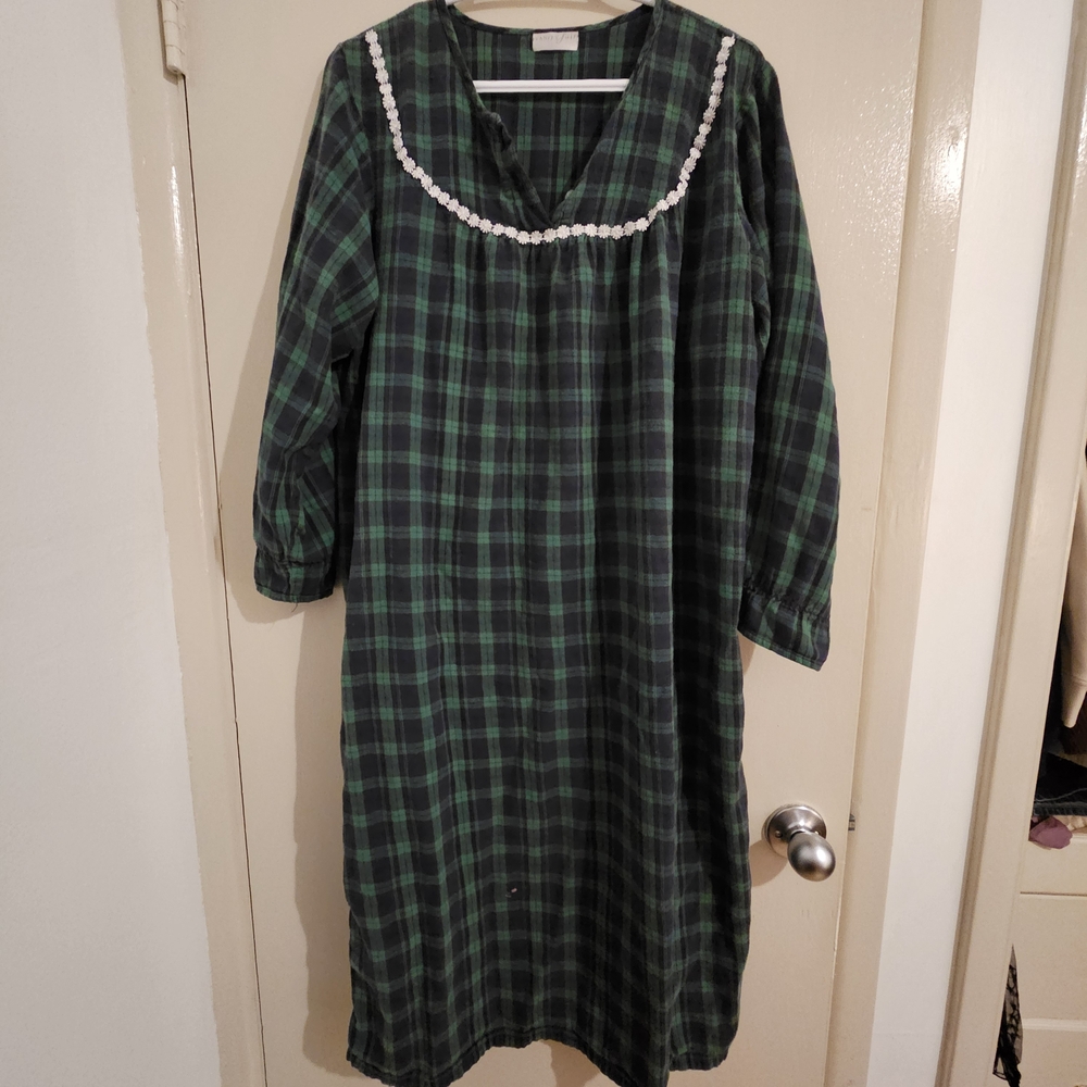 Vanity Green Plaid Nightgown